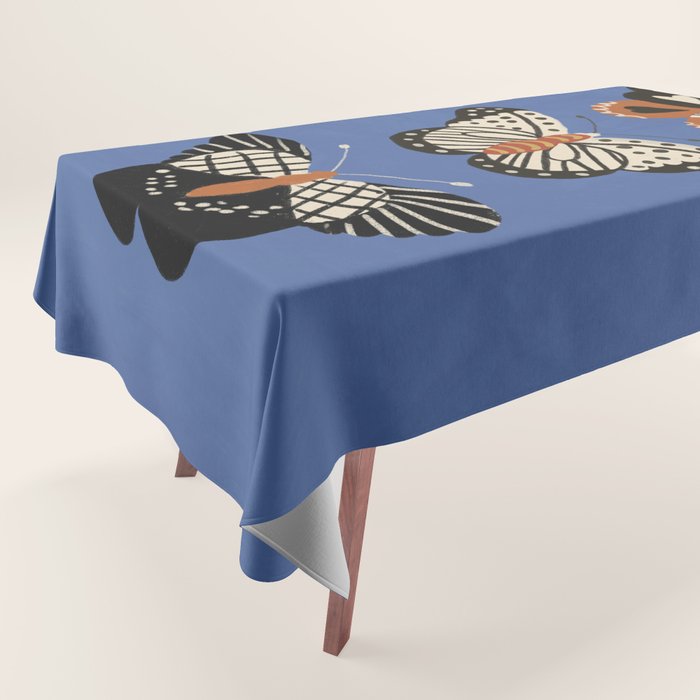 Butterflies in blue Tablecloth Gallery Image 1