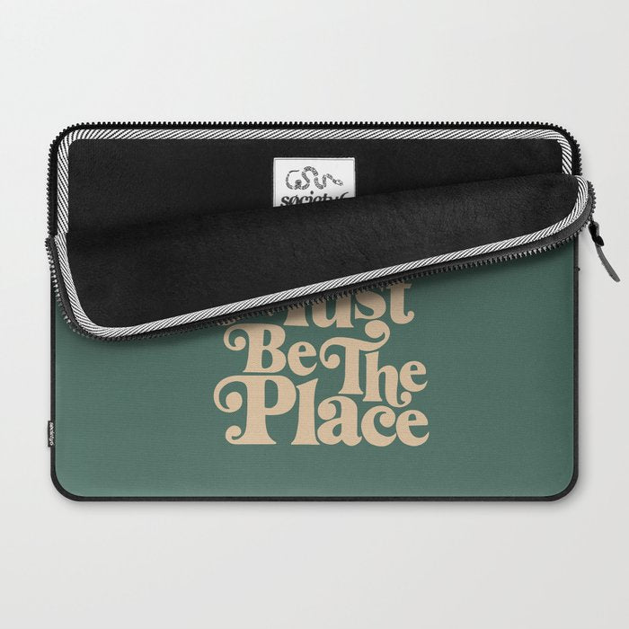 This Must Be The Place - Green & Beige Laptop Sleeve Gallery Image 2