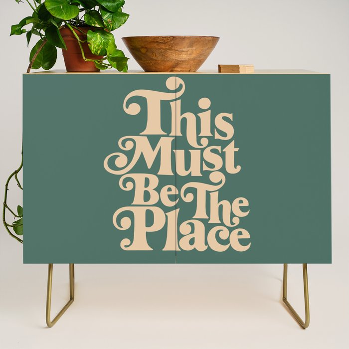 This Must Be The Place - Green & Beige Credenza Gallery Image 1