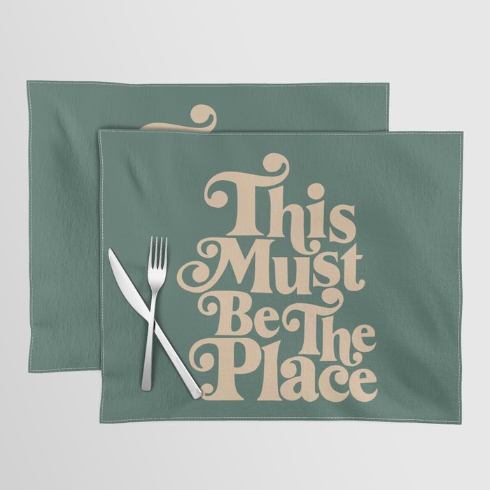 This Must Be The Place - Green & Beige Placemat Gallery Image 1