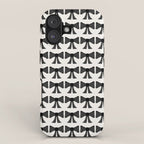 Vintage Bows I Black and White iPhone Case Gallery Image 1