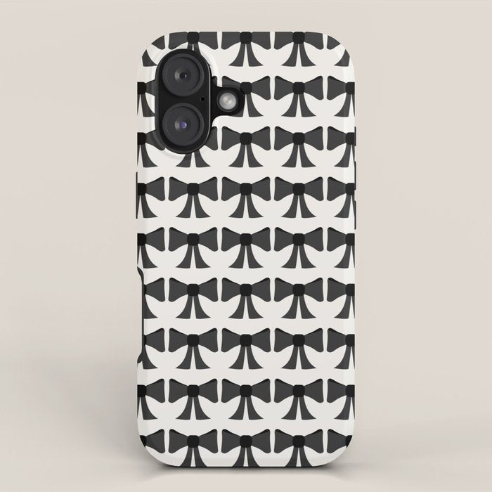 Vintage Bows I Black and White iPhone Case Gallery Image 1
