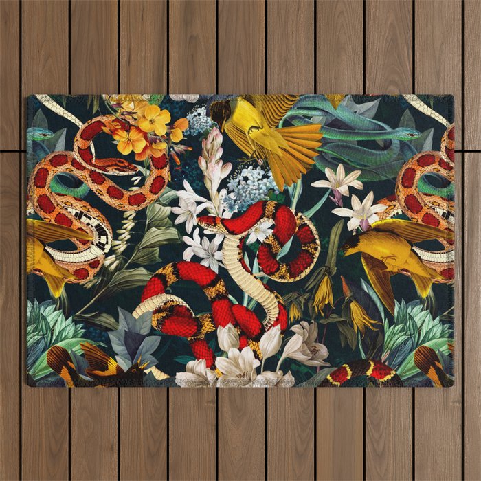 Birds and Snakes II Outdoor Rug Gallery Image 1