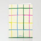 Abstract Tennis Net Pattern in Cream Stationery Card Gallery Image 2