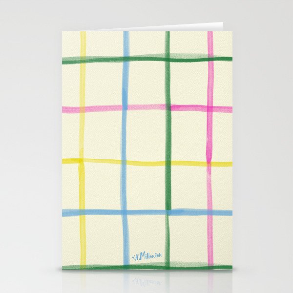 Abstract Tennis Net Pattern in Cream Stationery Card Gallery Image 2