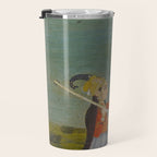 Female Musician Indian Painted Illustration Travel Mug Gallery Image 3