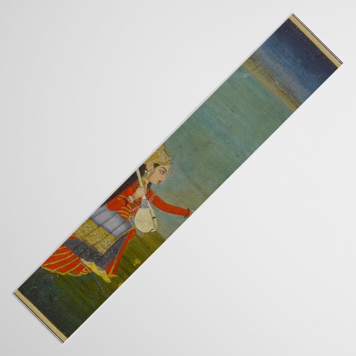 Female Musician Indian Painted Illustration Table Runner Gallery Image 3
