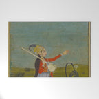 Female Musician Indian Painted Illustration Welcome Mat Gallery Image 1