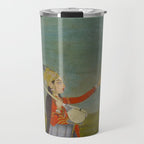 Female Musician Indian Painted Illustration Travel Mug Gallery Image 1
