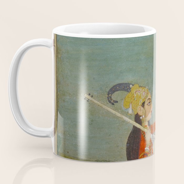 Female Musician Indian Painted Illustration Coffee Mug Gallery Image 3