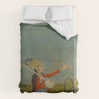Female Musician Indian Painted Illustration Duvet Cover Gallery Image 6