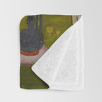Female Musician Indian Painted Illustration Throw Blanket Gallery Image 3