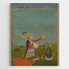 Female Musician Indian Painted Illustration Jigsaw Puzzle Gallery Image 1