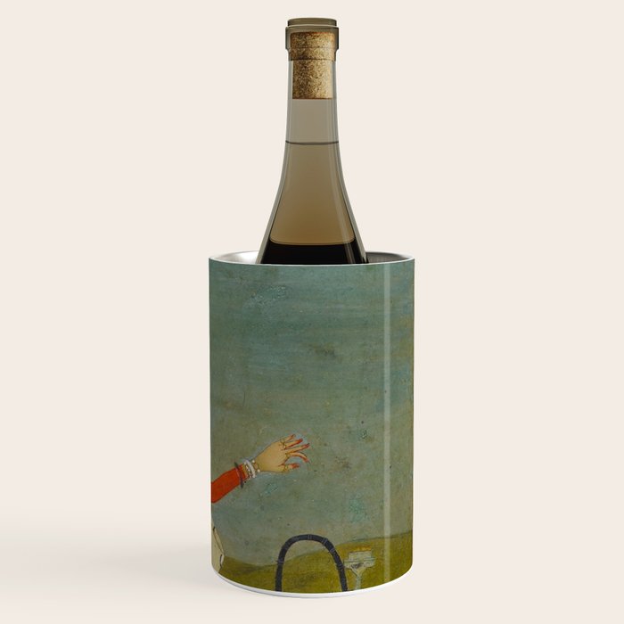 Female Musician Indian Painted Illustration Wine Chiller Gallery Image 3