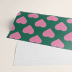 Bubblegum and Forest Just Hearts Wrapping Paper Gallery Image 2