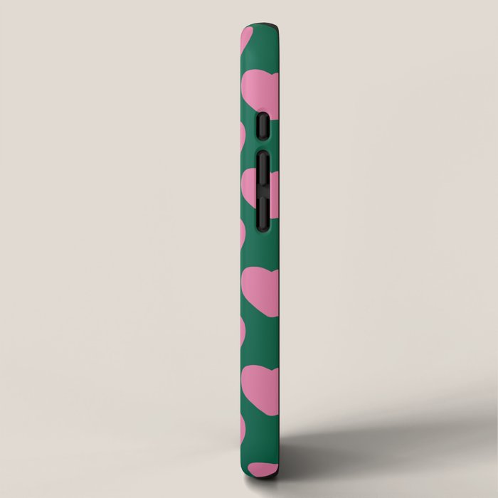 Bubblegum and Forest Just Hearts iPhone Case Gallery Image 2