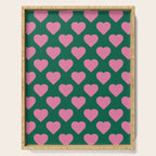 Bubblegum and Forest Just Hearts Serving Tray Gallery Image 1