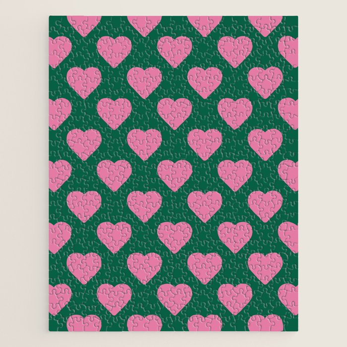 Bubblegum and Forest Just Hearts Jigsaw Puzzle Gallery Image 1