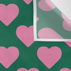 Bubblegum and Forest Just Hearts Wall Tapestry Gallery Image 3