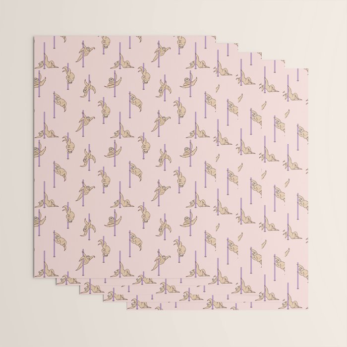 Sloths Pole Dancing Club Wrapping Paper Gallery Image 3
