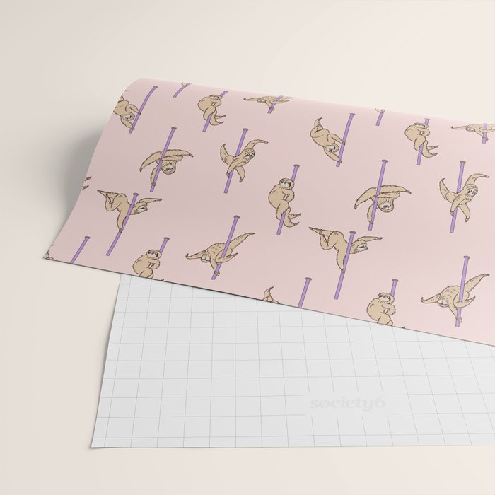 Sloths Pole Dancing Club Wrapping Paper Gallery Image 2