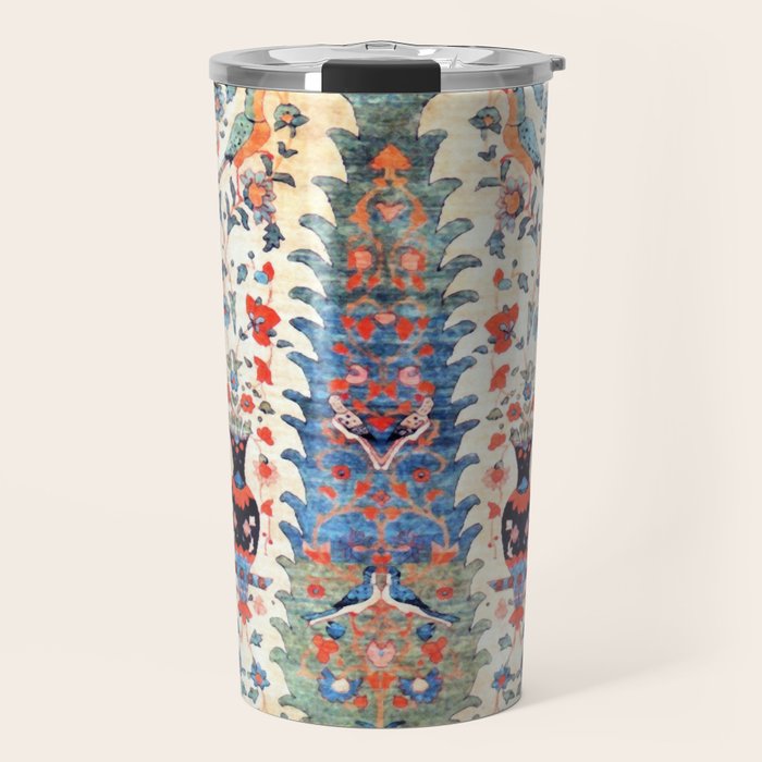 Kerman 19th Century Prayer Rug Print Travel Mug Gallery Image 1