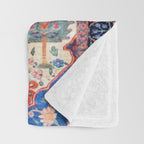 Kerman 19th Century Prayer Rug Print Throw Blanket Gallery Image 3