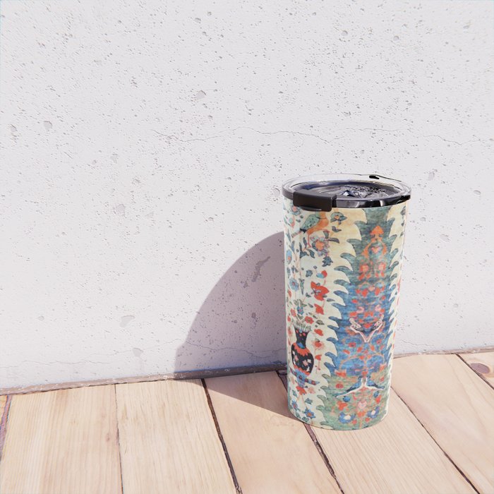 Kerman 19th Century Prayer Rug Print Travel Mug Gallery Image 4