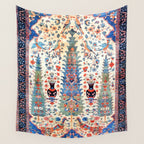 Kerman 19th Century Prayer Rug Print Wall Tapestry Gallery Image 4