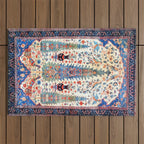 Kerman 19th Century Prayer Rug Print Outdoor Rug Gallery Image 1