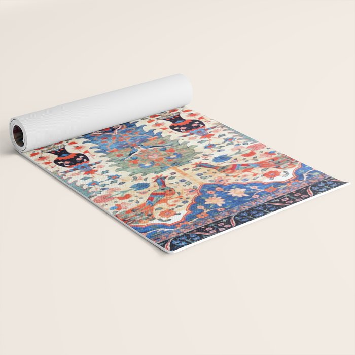 Kerman 19th Century Prayer Rug Print Yoga Mat Gallery Image 2