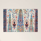 Kerman 19th Century Prayer Rug Print Welcome Mat Gallery Image 1