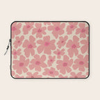 Retro Daisy - Pink and Cream Laptop Sleeve Gallery Image 1