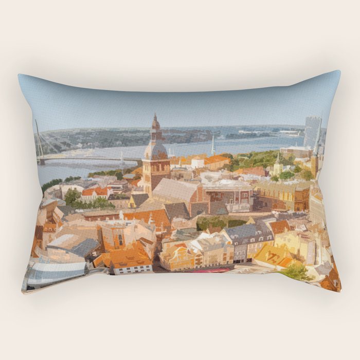 Visit Riga Rectangular Pillow Gallery Image 2