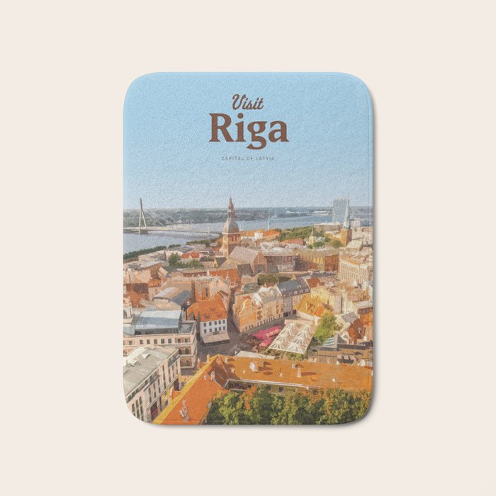 Visit Riga Bath Mat Gallery Image 1