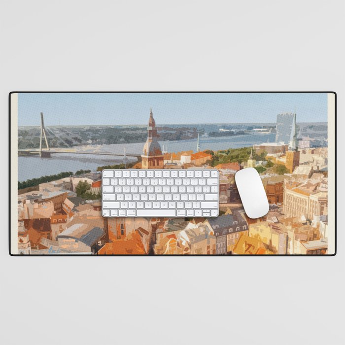 Visit Riga Desk Mat Gallery Image 1