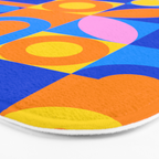 Colorful abstract geometric mosaic pattern Bath Mat Gallery Image 3