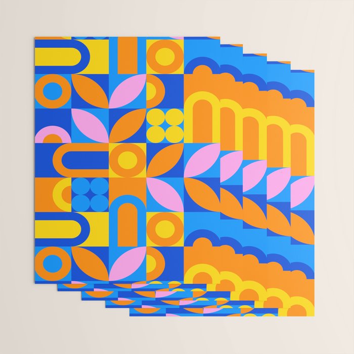 Colorful abstract geometric mosaic pattern Wrapping Paper Gallery Image 3