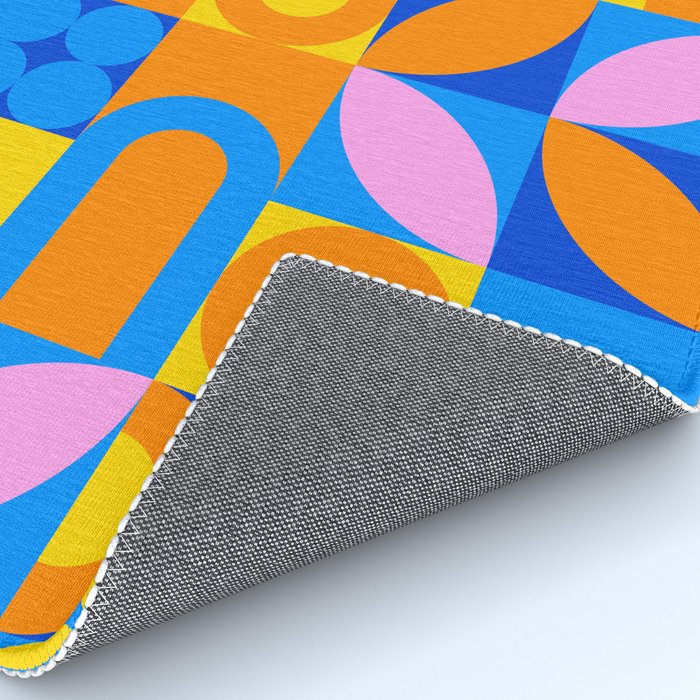 Colorful abstract geometric mosaic pattern Rug Gallery Image 4
