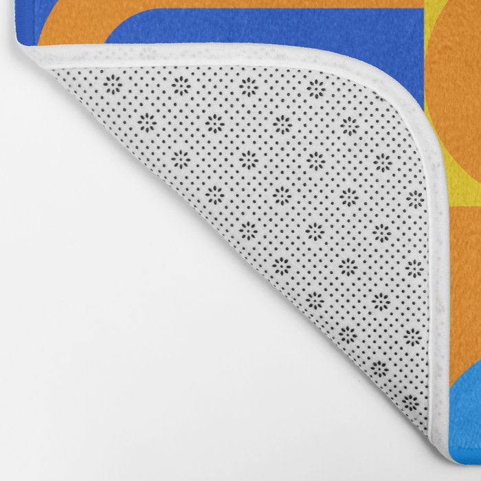 Colorful abstract geometric mosaic pattern Bath Mat Gallery Image 2