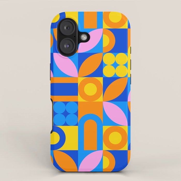 Colorful abstract geometric mosaic pattern iPhone Case Gallery Image 1