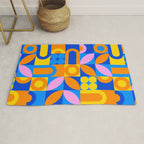Colorful abstract geometric mosaic pattern Rug Gallery Image 1