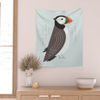 Atlantic Puffin, Bird of United Kingdom Wall Tapestry Gallery Image 2