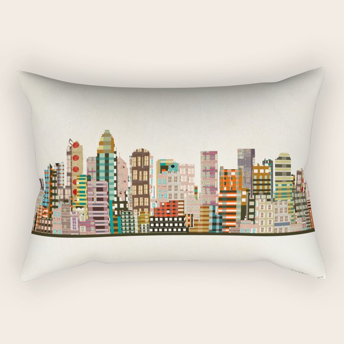 charlotte north carolina skyline Rectangular Pillow Gallery Image 1