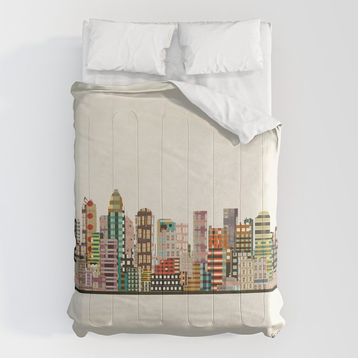 charlotte north carolina skyline Comforter Gallery Image 6
