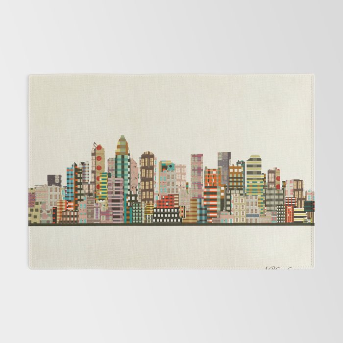 charlotte north carolina skyline Rug Gallery Image 2