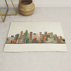 charlotte north carolina skyline Rug Gallery Image 1
