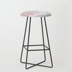 Floral Pattern, Pink, Gray and White Stool Gallery Image 1