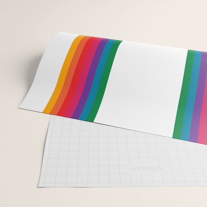 Retro Bright Rainbow - Straight Wrapping Paper Gallery Image 2