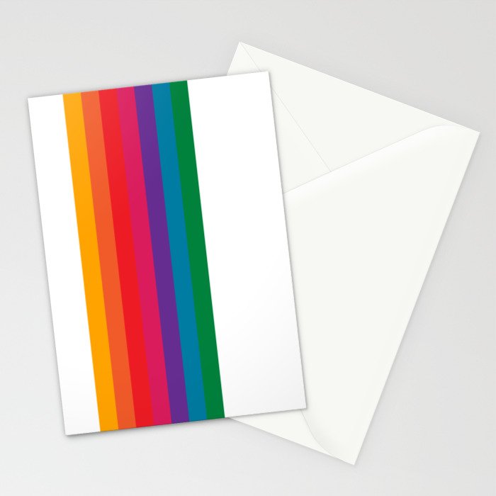Retro Bright Rainbow - Straight Stationery Card Gallery Image 2